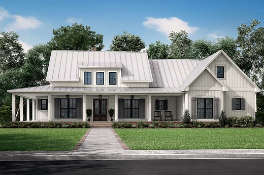 Modern Farmhouse Plan - 2,428 Square Feet, 3 Bedrooms, 2.5 Bathrooms | Floor Plan #041-00263 | America's Best House Plans