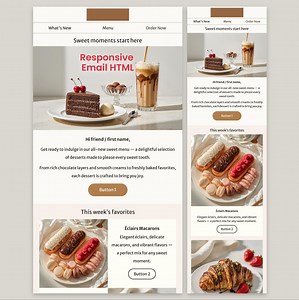 Promotional Email Newsletter Template: Responsive HTML Design - Etsy Canada