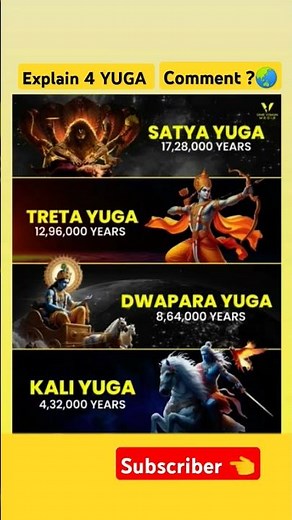 "The 4 Yugas Explained | Satya, Treta, Dvapara & Kali Yuga | Hindu Mythology Story"#shorts