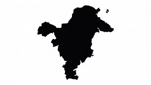 Download Animation forms a map of East Kalimantan province in Indonesia for free