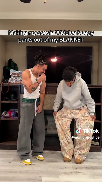 DIY Wide Leg Baggy Pants: From Blanket to Fashion