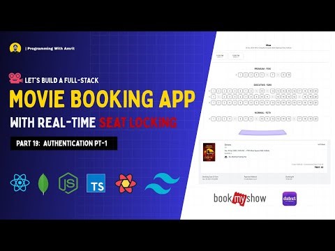#19 Authentication PT-1 | BookMyScreen Movie Booking System #bookmyshow #mernproject #nodejs #mern