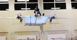 'the real life guys' just built a flying bathtub multicopter