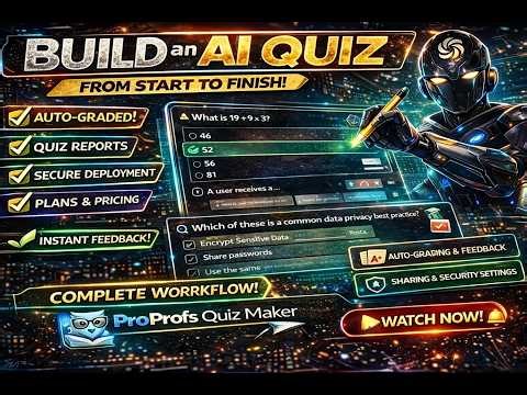 How to Build a Professional Quiz with AI (Full ProProfs Walkthrough) | Ai Verdict