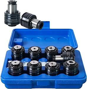 US Stock GT12 ANSI Collets 9pcs ANSI Tapping Collet Chuck Adapter 1/4’’ 5/16’’ 8,5/32’’ 0-6’’ 10,3/16’’ 12,7/32’’ 3/8’’ 7/16’’ 1/2’’ for M16R Electric Tapping Machine