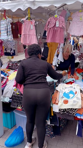 Buying clothes at a street market in Germany 🇩🇪 | Ify's World