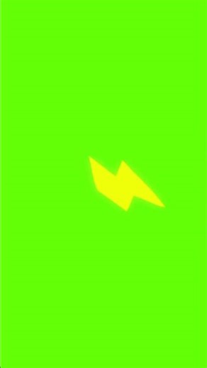 Cartoon Lightning Bolt - Animated Energy Element Green Screen #greenscreen #capcutedit
