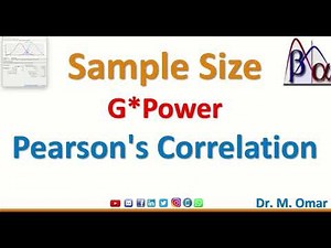 Sample size Pearson's correlation using Gpower
