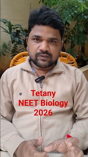 Tetany | Low Calcium Disorder | NEET Biology 2026|Disorders of muscle and skeletal system Revision