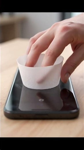 Clean phone screen using coffee filter #Shorts