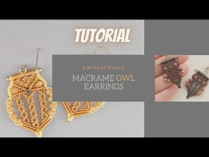 DIY Micro Macrame Owl Earrings Tutorial
