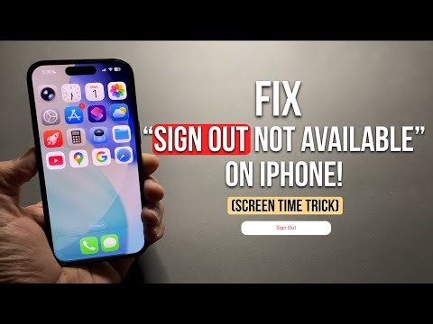 iPhone Sign Out Button Greyed Out? Here’s the Real Fix