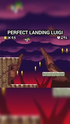 Perfect landing Luigi 🔥 #mario #nintendo #retrogaming
