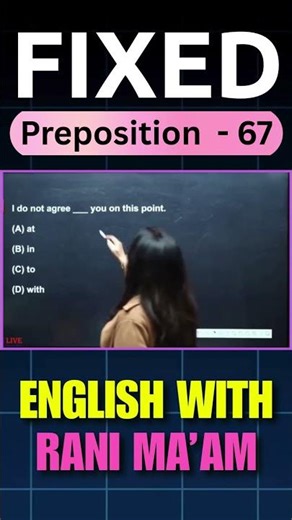 Fixed Preposition - 67 | English With Rani Ma'am