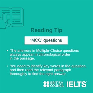 21 reactions | Here’s an expert tip on Multiple-Choice questions in the IELTS Reading section. #IELTS #ExpertsTip | Take IELTS Official | Facebook