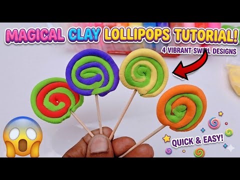 How to Make Colorful Clay Lollipops 🍭 | Easy DIY for Beginners nice video slime