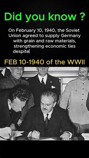 WWII 10 FEB 1940-“USSR Supplies Grain & Resources to Nazi Germany? 🤝🌾 #WW2 #USSR #Germany