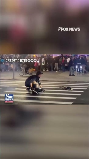 Suspect appears to throw smoke grenades and grab knife before attack in Taiwan #shorts #foxnews