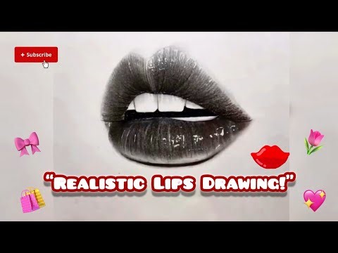 How to Draw Realistic Lips | Step-By-Step Pencil Drawing Tutorial 💋 #viralvideo #youtube #trending