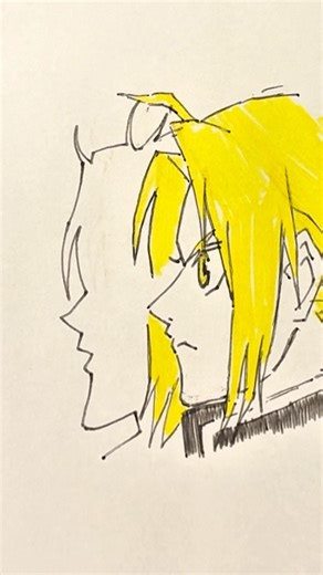 I tried drawing Edward Elric's profile from Fullmetal Alchemist with all my might ✨✨ #fullmetalal...