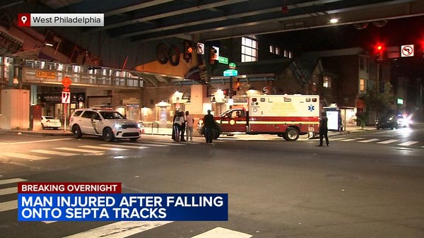 Man injured after falling onto SEPTA tracks in West Philadelphia