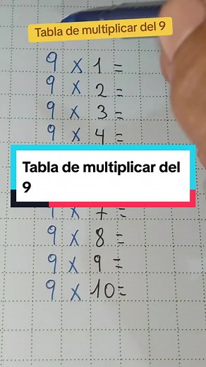Cómo aprender la tabla del 9 fácilmente