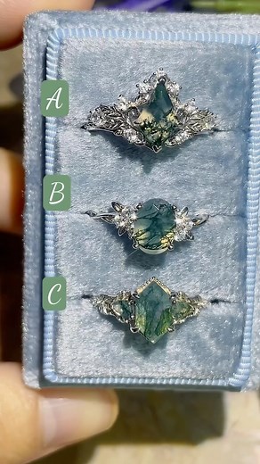 28K views · 4 comments | The ultimate boyfriend test: can he guess which ring holds your heart? Let’s find out! ❤️#valentinesday #valentinesdaygift #love #couple #rings #mossagate #mossagatering | Azura Jewelry | Facebook