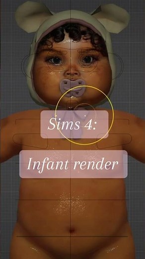 Sims 4: Infant blender rendering
