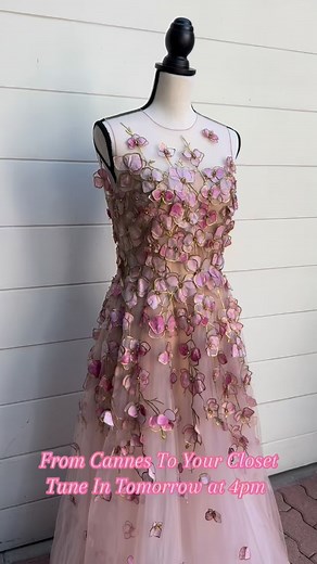 Tune in tomorrow to see this true life fairy tail dress in person. We have something for everyone. We will be streaming on @carolinehbray at 4 pm pst | A List Sample Sale