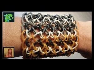 How to finish a dragon scale cuff on the rainbow loom II Revised ** ORIGINAL DESIGNER **