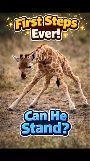 This newborn giraffe’s first steps will melt your heart 🦒💛 #BabyGiraffe