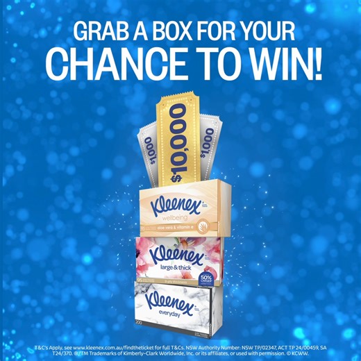 32 reactions · 4 comments | Find the ticket to WIN $10,000 PLUS 90x $1000 in cash prizes to be won. Only at Coles. Terms and conditions apply. | Kleenex AUNZ | Facebook