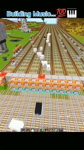 🎹💯 BUILDING MUSIC IN MINECRAFT?! THIS SOUNDS INSANE!#Minecraft#MusicBuild #Redstone#ViralShorts