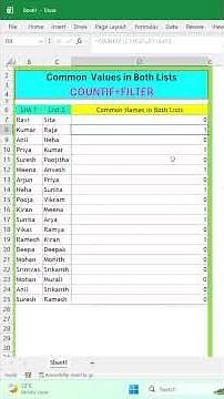 Excel Trick: Compare Two Lists & Extract Matches with COUNTIF + FILTER