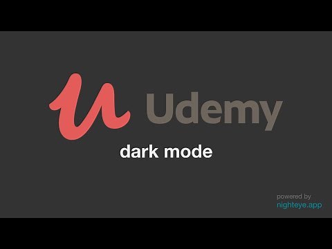 Udemy dark mode - how to enable it and study effectively