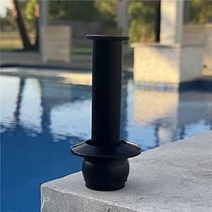 Streamline Bubbler Pool Fitting – Knock-In or Threaded – Press Fit for 1.5” Pipes – Flush Mount on Gunite – Anti-Vortex Design – Round Face – Available in White, Blue, Black, Gray (Knock-In/Black)