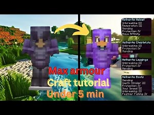 How to make max level armour in Minecraft full tutorial | Become immortal | #tutorial #minecraft