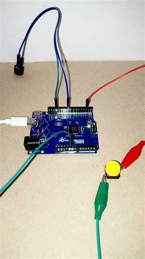 I coded Arduino Uno to Play Super Mario Theme with a Button! 🕹️🔊 #diy