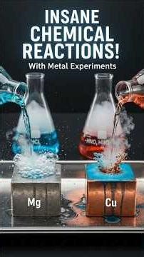 Metal vs Acid Reactions That Will Blow Your Mind #satisfyingvideo #chemicalreactions #metal