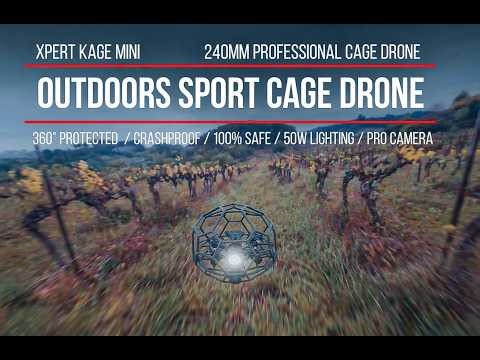 No limit racing flight in obstacles with the 240mm unstoppable Xpert Kage Mini cage drone