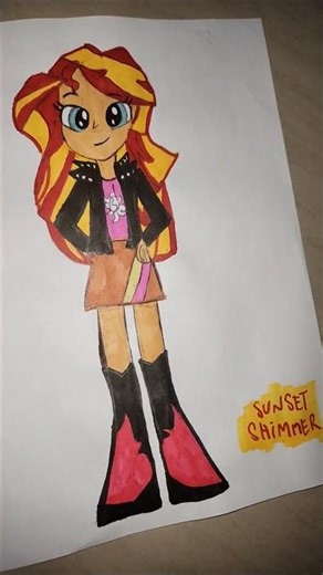 Sunset shimmer #amei #art #art #adoroserdesenhista #drawing #adoroserdesenhista