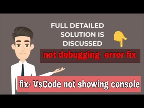 Visual Studio Code not showing console |technorchid