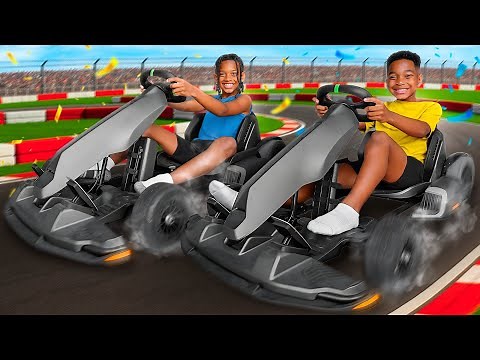 SURPRISING DJ & KYRIE WITH NEW GO KARTS **CRAZY RACE**