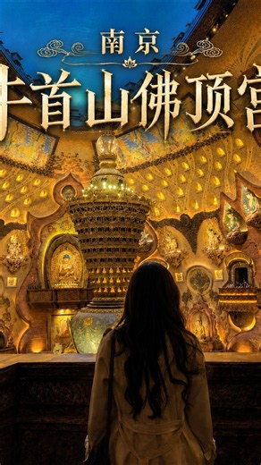 南京牛首山佛顶宫｜推开地宫大门的瞬间真的太震撼了！✨
