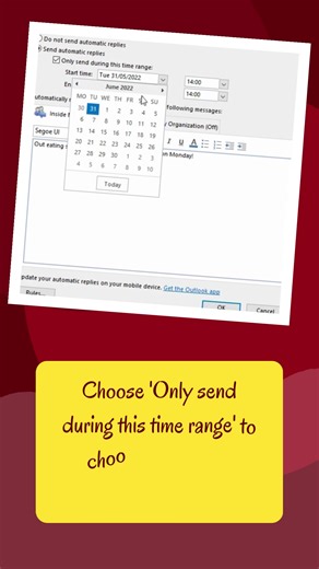 How to Set Out of Office Autoreply on Outlook