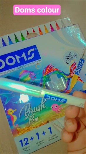 Drawing with Doms Brush pen😍 : tutorial #shorts