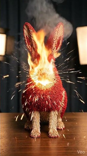 Matchstick Rabbit Burn Transition 🔥🐇