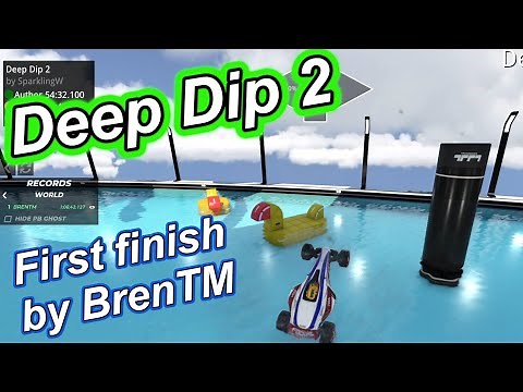 Deep Dip 2 | First Finish by Bren (BrenTM) | Hardest Tower Map - Trackmania Trial | With Inputs | WR