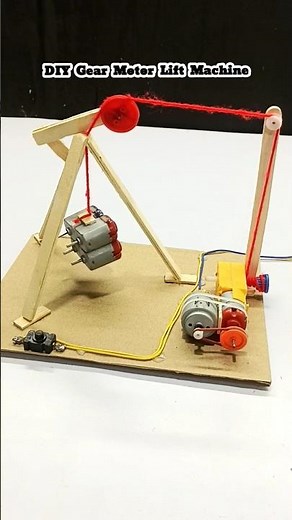DIY Gear Motor Lift Machine | Powerful Mini Lifting Project