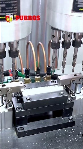 Drilling and Chamfering 7 holes simultaneously #spm #specialmachine #drilling #chamfering #purros